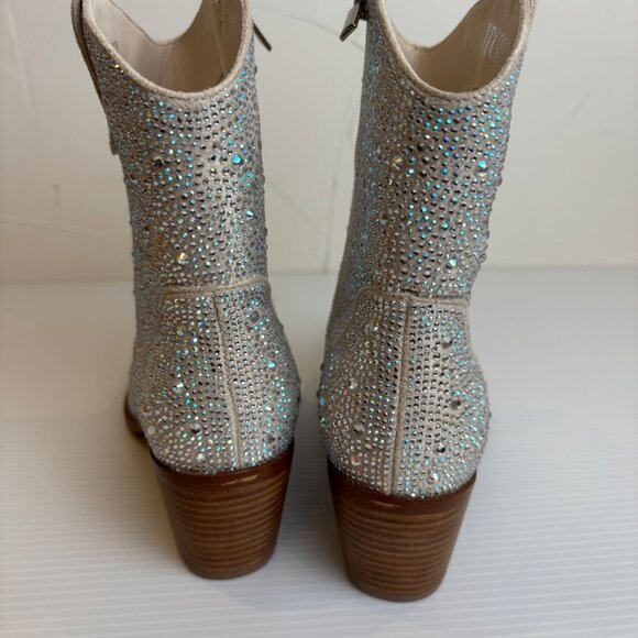 Itozer Cowgirl Ankle Rhinestone Pointed Western Boots (Women 7) - Picture 3 of 7